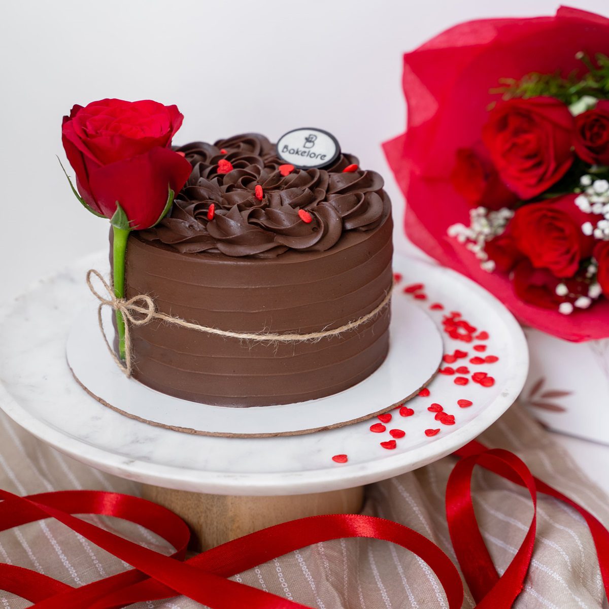 Valentine's Chocolate Truffle Cake